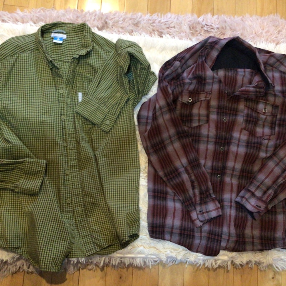 Columbia and Kavu mens shirts
